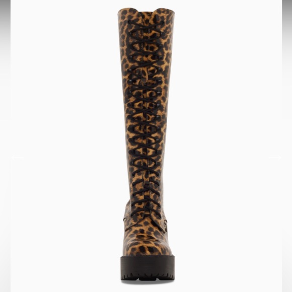 ROC Lash Boots in Tan/Leopard Patent - Picture 4 of 12